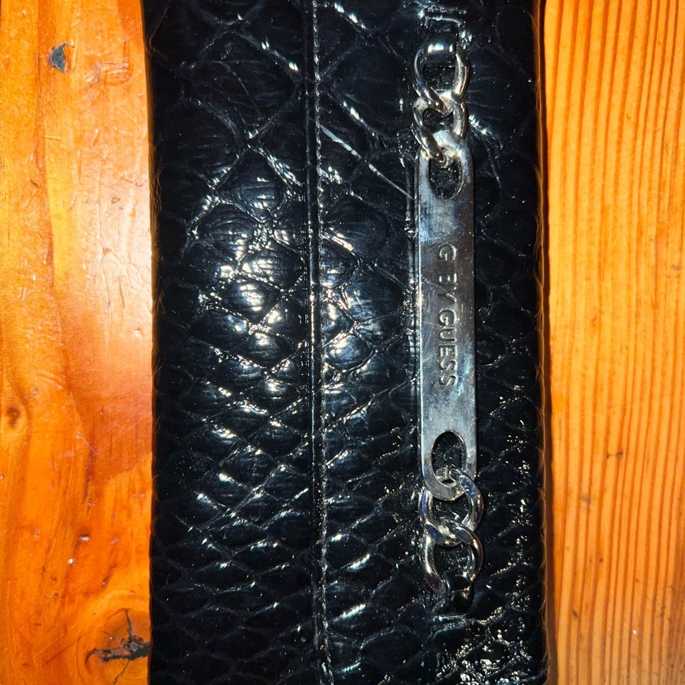 G by Guess Black Wallet with Silver Accents